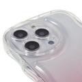 Wavy Edge Gradient iPhone 14 Pro TPU-deksel - Rosa