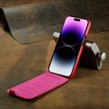 Fashion iPhone 14 Pro Max Vertikalt Flip-deksel - Rød
