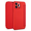 Slank Stil iPhone 14 Pro Flip-deksel - Rød