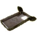 Fluffy Plush iPhone 14 Pro Hybrid-deksel - Grønn Gris