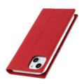 iPhone 14 Lommebok-deksel i Lær med RFID - Rød