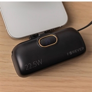 Forever MTB-100 Lightning Mini Power Bank 5000mAh - 22.5W - Svart
