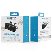 Forever MTB-100 USB-C Mini Power Bank 5000mAh - 22.5W - Svart