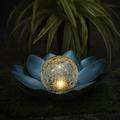 Forever Sunari FLS-70 Blå Lotus solcelledrevet LED-lampe - varm hvit