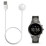 Fossil Smartwatch Gen 6/Gen 5/Gen 4 USB magnetisk ladekabel - 1m - Hvit