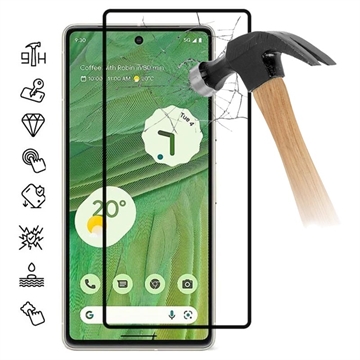 Full Cover Google Pixel 8 Beskyttelsesglass - Svart Kant