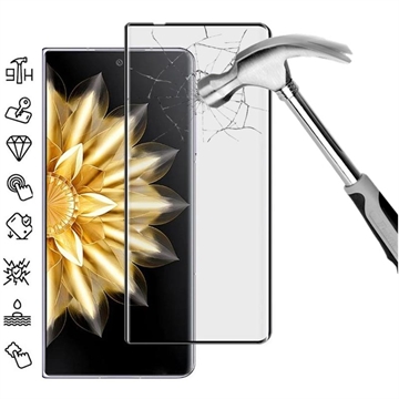 Honor Magic V2/Vs2 Full Cover Beskyttelsesglass - Svart Kant