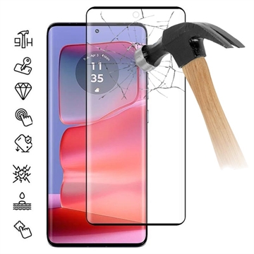 Motorola Edge 50 Pro/50 Ultra/50 Fusion Full Cover Beskyttelsesglass - Svart Kant