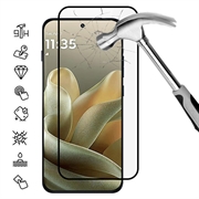 Motorola Edge 70 Pro Full Cover Beskyttelsesglass - 9H - svart kant