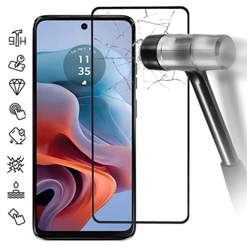 Motorola Moto G34 Full Cover Beskyttelsesglass - Svart Kant