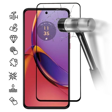 Motorola Moto G84 Full Cover Beskyttelsesglass - Svart Kant