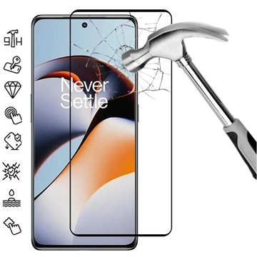 OnePlus 12R/Ace 3 Full Cover Beskyttelsesglass - Svart Kant