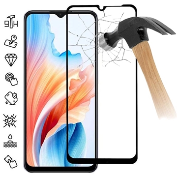 Oppo A59 Full Cover Beskyttelsesglass - Svart Kant