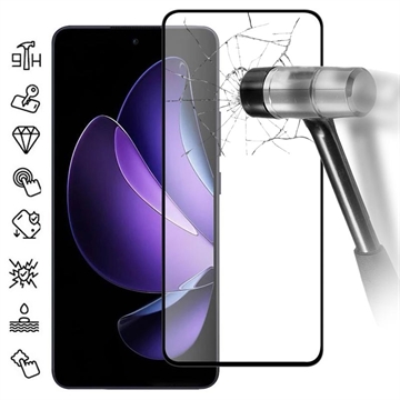 Oppo Reno13 F Full Cover Beskyttelsesglass - Svart Kant