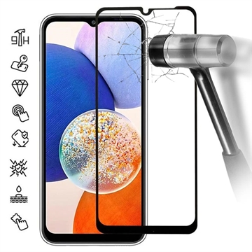 Samsung Galaxy A15 Full Cover Beskyttelsesglass - Svart Kant