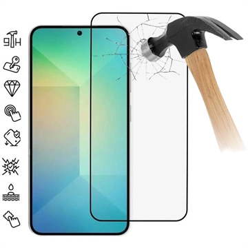 Samsung Galaxy S25 Full Cover Beskyttelsesglass - Svart Kant