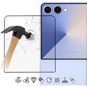 Samsung Galaxy Z Flip8 Full Cover Beskyttelsesglass - 9H - svart kant