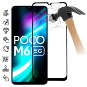 Xiaomi Poco M6 Full Cover Beskyttelsesglass - Svart Kant