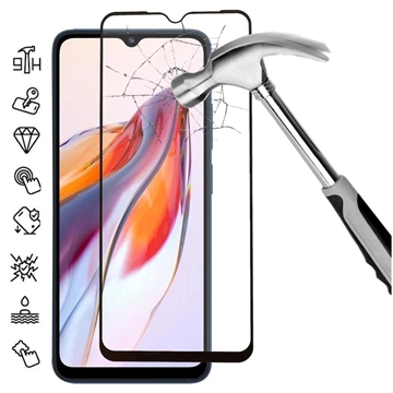 Xiaomi Redmi 12C Full Dekning Beskyttelsesglass - Svart Kant