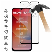Xiaomi Redmi 15a Full Cover Beskyttelsesglass - 9H - svart kant