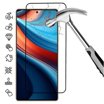 Full Cover Xiaomi Redmi Note 13R Pro Beskyttelsesglass - Svart Kant