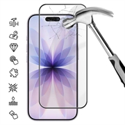 iPhone 18 Full Cover Beskyttelsesglass - 9H - svart kant