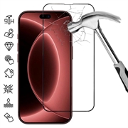 iPhone 18 Pro Max Full Cover Beskyttelsesglass - 9H - svart kant
