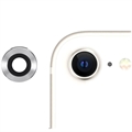 iPhone SE (2022)/SE (2020) Kamera Linse Beskytter i Metall & Herdet Glass - Sølv