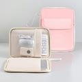 Tablet-/laptop-veske med full åpning og flere rom - rosa