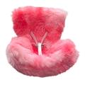 Pelsete bilsikkerhetssete for Labubu Doll 15-17cm - Varm Rosa