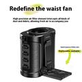 G30 Bærbar vifte med strømbank og LED-lys - 15 000 o/min - svart
