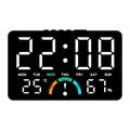GH9007 LED-digital vekkerklokke med fuktighetsvisning – svart