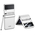 GKK Samsung Galaxy Z Flip3 5G Hybrid-deksel med Stylus-penn - Sølv
