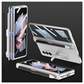 GKK Magnetic Fold Samsung Galaxy Z Fold3 5G Hybrid-deksel med Penn Slot - Sølv