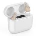 GM-912T Ergonomiske CIC-høreapparater med ladeboks - beige / hvit