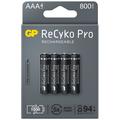 GP ReCyko Pro oppladbare AAA-batterier 800mAh - 4 stk.