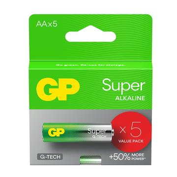 GP Super G-Tech LR6/AA-batterier - 5 stk.