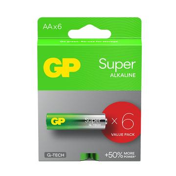 GP Super G-Tech LR6/AA-batterier - 6 stk.