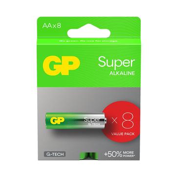 GP Super G-Tech LR6/AA-batterier - 8 stk.
