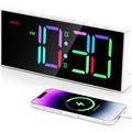 GS-G11 RGB digital vekkerklokke med LED-display – hvit
