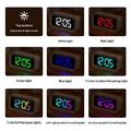 GS202-2 RGB LED digital vekkerklokke med nattlys – svart