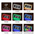 GS202-2 RGB LED digital vekkerklokke med nattlys – svart