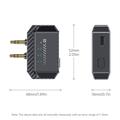 GT36 Bluetooth 6.0 lydsender for fly - dobbel 3.5mm-kontakt - støtter 2 hodetelefoner