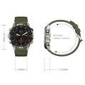 GT45 Smartklokke for utendørs bruk med dansk språk - 1.6" HD-skjerm - Grønn