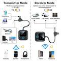 GT83 Bluetooth 6.0 lydsender/-mottaker for bil, fly og TV - USB-C/3.5mm - svart