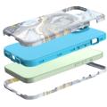Stylish Gradient iPhone 14 Plus Hybrid-deksel - Marmor - Lyseblå
