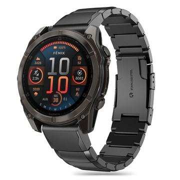 Garmin Fenix 5/6/6 Pro/7/8/E Tech-Protect SteelBand rustfritt stålrem - 47mm - Svart