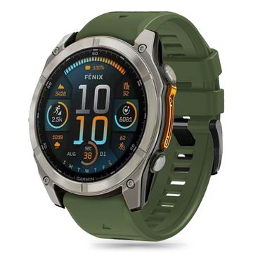 Garmin Fenix 5X/5X Plus/6X/6X Pro/7X/8 Tech-Protect Silikon line stropp - 51mm - militærgrønn