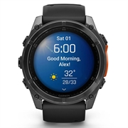 Garmin Fenix 8 Sports Smartwatch - 51mm - Svart / skifergrå