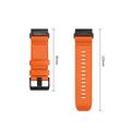 Garmin Fenix Tech-Protect nylonrem i klassisk utførelse – 51mm – oransje